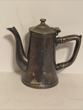 Grand Silver Company Vintage Silver/Nickel Coffee/Tea Pot. 5.75 inches tall.